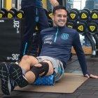 Gonzalo Valle, golero del Guayaquil City entrenando con la Tricolor.