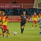 En rechazo a la agresión sufrida por el árbitro Álex Cajas de parte de Héctor Chiriboga.