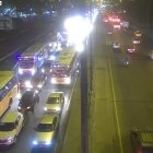 El congestionamiento se extendió por más de media hora, en el sentido sur - norte de la vía Perimetral.