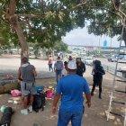 Uno de los puntos en donde se cumplió con esta acción está ubicado cerca de la terminal terrestre.