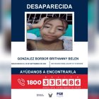 La adolescente está desaparecida desde el domingo 25 de septiembre.