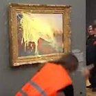 Activistas lanzan puré de patatas contra 'Los almiares' de Monet en Alemania