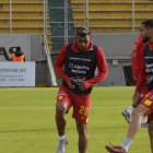 Los jugadores de Aucas cumplen con los entrenamientos en el estadio Gonzalo Pozo Ripalda de cara a las finales de LigaPro.