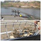 En una parte seca del afluente, donde acostumbran a pescar hicieron el hallazgo.