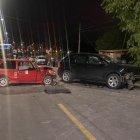 Imagen de como quedaron los vehículos implicados en el accidente.