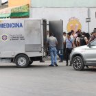La víctima mortal y su empleador estaban en este vehículo cuando llegaron los asesinos.