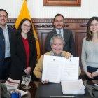 El presidente Guillermo Lasso y miembros de su gabinete.