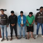 Los detenidos fueron presentados por la Policia.