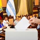 Referencial de una sesión de concejo en Guayaquil.