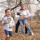 La también presentadora se realizó una sesión de fotos familiar.