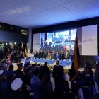 Fernando Muñoz, presidente del Tribunal Contencioso Electoral, abrió el acto con un discurso en el que enumeró las dignidades que se elegirán en los comicios de este 5 de febrero.