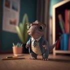 En los últimos días, las imágenes de dinosaurios vistiendo uniformes e implementos de varias profesiones se viralizaron en Internet.