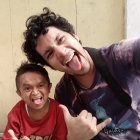 Felipe con Jorgito, en una de las entrevistas que le realizó para sus redes sociales.