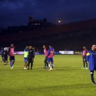 Los jugadores de Gualaceo y Orense calentaron, pero no pudieron disputar su enfrentamiento.