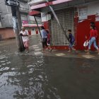 n la quinta etapa de El Recreo, en Durán, varias calles quedaron inundadas.