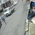 Momentos previos a que el presunto ladrón fuese atropellado.