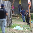 El cuerpo de Elby Raúl Ortiz Nazareno quedó en la esquina donde fue baleado.