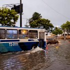Así permanecen las calles del norte de Guayaquil, tras la tormenta eléctrica registrada desde la madrugada.
