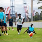 La selección de Australia jugó rugby en el entrenamiento del sábado 25 de marzo de 2023.