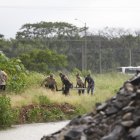 La persona estaba totalmente calcinada.