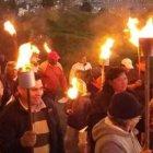 La marcha de antorchas fue organizada por moradores del occidente de Quito.