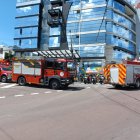 El percance suscitado en el norte de Quito fue atendido por equipos especializados del Cuerpo de Bomberos.