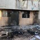 Los restos del incendio y desmanes ocurridos la noche del domingo en el Comité del Pueblo se evidenciaron este lunes.