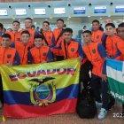 La selección de Ecuador de futsal sub 17 que está jugando en Paraguay.