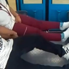 La pareja quedó grabada por las cámaras de seguridad de la cabina de la Aerovía