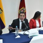 El perito argentino Roberto Meza (c).