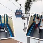 En la cabina 17 del sistema de transportación aérea se dio el ‘cuerpeo’ entre los jóvenes el pasado 24 de junio.