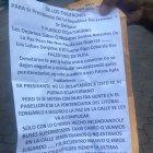 El panfleto con las amenazas.