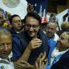 Villavicencio durante el último mitin donde fue asesinado.