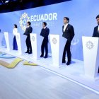 El debate cuenta con cinco ejes temáticos y replicas de los participantes.