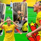 Madelen Riera estampa su rúbrica en el cintillo que le regaló a una de sus admiradoras.