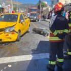El motociclista falleció luego del impacto contra el taxi.