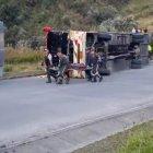 El accidente en la vía de Colta.
