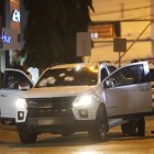 Los dos hermanos baleados en el sur porteño se movilizaban en esta camioneta blanca que no llevaba placa.