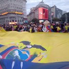 Hinchas de Ecuador en Buenos Aires.
