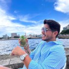 El presentador de televisión Mauricio Herrera, en una de sus vacaciones.