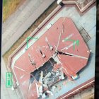 Así quedó el techo de La Roca luego de la detonación controlada.