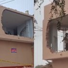 La mujer contrató obreros para derribar la casa.