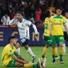 Lucas Piovi marcó el tercer gol, con el que Liga de Quito se impuso a Defensa y Justicia, en la ida de las semifinales de la Copa Sudamericana.