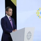 Daniel Noboa durante el debate presidencial.