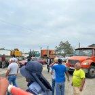Los conductores realizaron un plantón de prostesta.