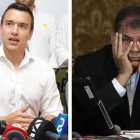Daniel Noboa, presidente electo de Ecuador, y Rafael Correa, exmandatario.