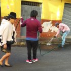 Moradores de San Roque limpiaron el sitio donde ocurrió el ataque armado al amanecer del 19 de octubre de 2023.