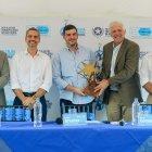 Gente de deportes: Carlos Morán, Raúl Chávez, Aquiles Álvarez, Andrés Gómez y Adrián Morejon en la presentación del Challenger.