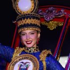La Miss Ecuador Delary Stoffers, durante el desfile de traja nacional en el certamen Miss Universo 2013.