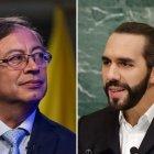 El presidente de Colombia, Gustavo Petro, y su homólogo salvadoreño, Nayib Bukele.
